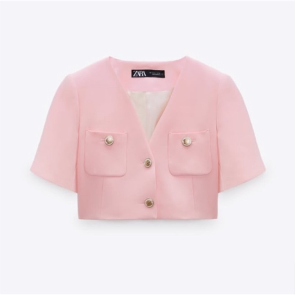 NWT Zara 2 Piece Patch Pocket Blazer & Skirt - Picture 10 of 15